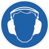 thumbnail of Aufkleber Gehörschutz benutzen, Folie, Ø 315 mm