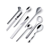 thumbnail of alessi koffielepels set van 8 in verchroomd staal 20x4x10 cm