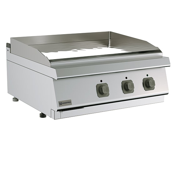 Mastro, Elektro-Grillplatte, Tischmodell, glatte verchromte Platte, 800x730x300 mm
