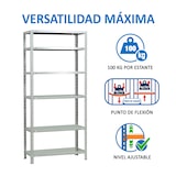 thumbnail of SimonRack Metallregal mit Schrauben 2000x900x400 mm, 6 Böden, 100 kg Biegepunkt, Weiss - Comfort