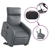 thumbnail of vidaXL Massagesessel mit Aufstehhilfe Elektrisch Grau Kunstleder