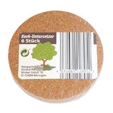 thumbnail of Gläseruntersetzer aus Kork Rund Braun 6er Set Ø 100mm - Strapazierfähiger Tischschutz