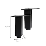 thumbnail of Lot de 2 pieds réglables en métal pour meuble de salle de bain