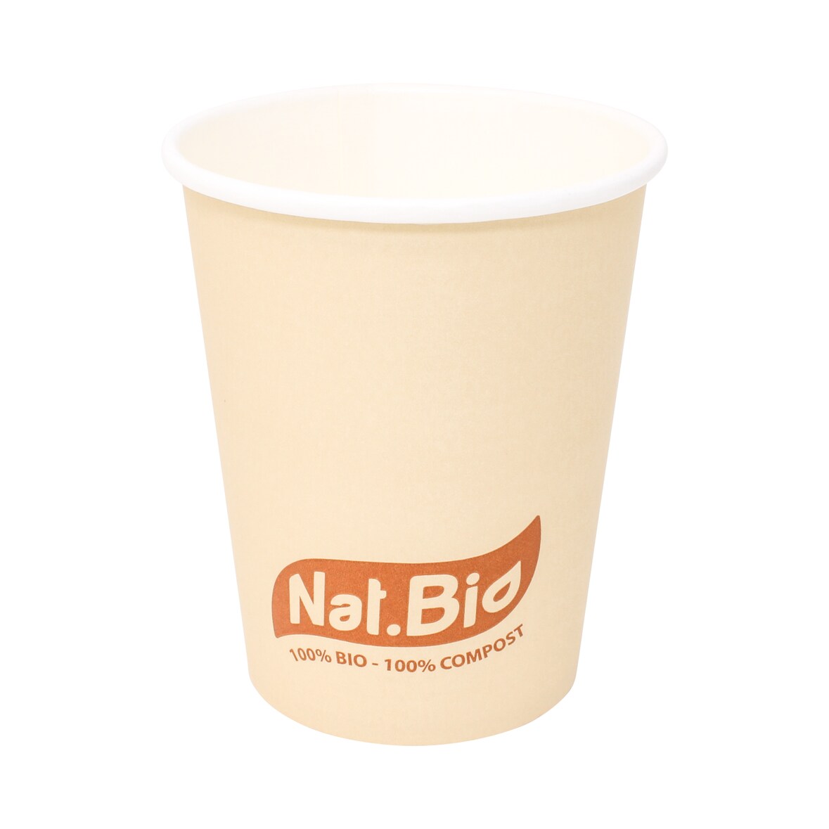 Pappbecher braun für heiße und kalte Getränke - kompostierbar - Kapazität 237ml 8 oz -  1000 Stück