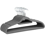 thumbnail of Yaheetech Kleiderbügel 100 Stück Bügel Anzugbügel samt Garderobenbügel rutschfest Jackenbügel platzsparend mit Steg Grau