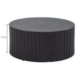 thumbnail of Runder Sofatisch mit Wellen-Muster, Couchtisch Metall Schwarz. 67x67x31 cm | Kadima Design