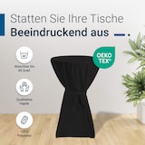 thumbnail of TexDeko Stehtischhusse Premium Schwarz Ø 100cm mit Schleifenband
