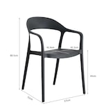 thumbnail of METRO PROFESSIONAL Gastro stapelbare armstoel Laveria, kunststof, zwart