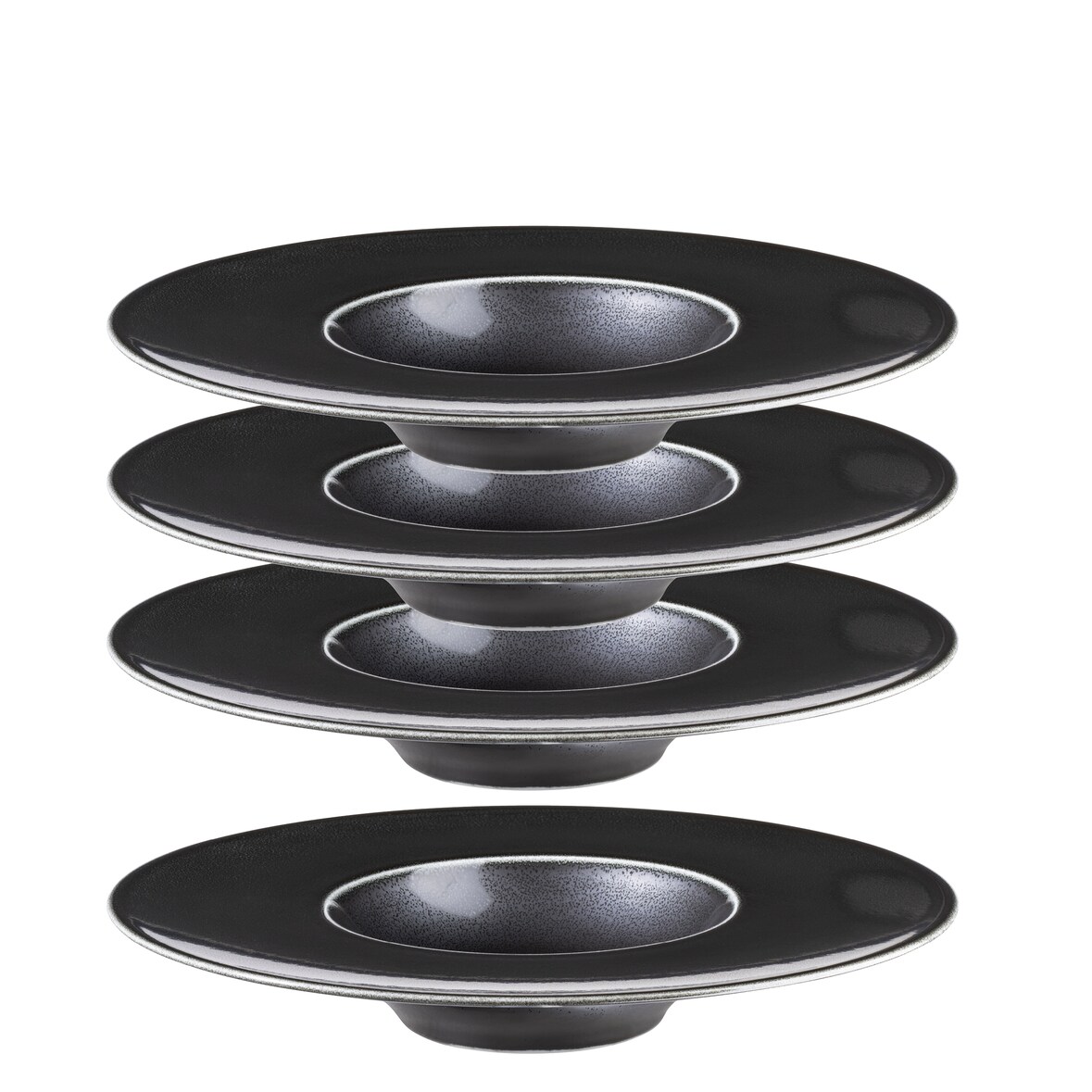 MÄSER by costaverde Gourmetteller 25 cm SCHWARZ, 4er Set, 400242