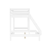 thumbnail of Doppel-Etagenbett 140x200 und 90x200 Erwachsenen-Stockbett Kiefer Massivholz weiß V-60.18W-09-14 Rollrost und Matratze inkl.