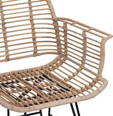 thumbnail of vidaXL Esszimmerstuhl 2 pcs Natur 44 x 44 x 74 cm Rattan und Eisen