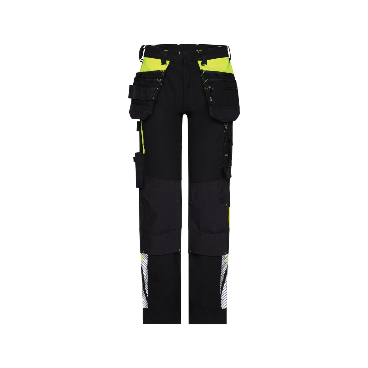 DASSY® Shanghai Stretch-Arbeitshose, Holster+Kniepolster, EN 14404, OEKO-TEX® schwarz/neongelb 58 STANDARD