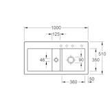 thumbnail of Villeroy&Boch Spülbecken, Küchenspüle Subway 60 Almond 1000x510mm, Unterschrankbreite 60cm