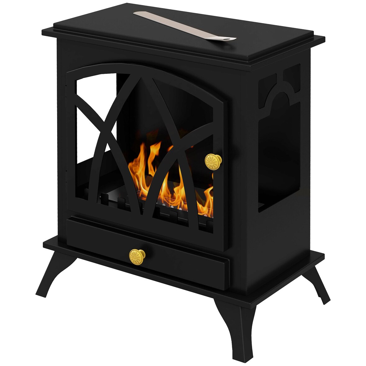 HOMCOM Camino a Bioetanolo da Terra Bruciatore da 1.2L Copertura 25㎡