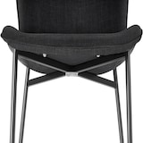 thumbnail of tectake Chaise rembourrée avec revêtement en tissu forme ergonomique noir - 405219