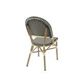 thumbnail of METRO Professional Chaise de terrasse FLORE, aluminium / rotin PE, 47 x 60 x 89 cm, empilable, noir / beige