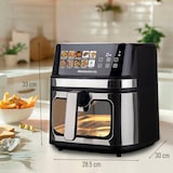 thumbnail of MELCHIONI FAMILY Fritadeira de ar GAIA PLUS 8L, 2200 W, resistência dupla, display LED, temperatura ajustável, preta, 118340044