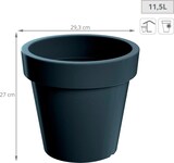 thumbnail of Prosperplast - Lofly Kunststofftopf in der Farbe Anthrazit 29,3 x 29,3 x 26,6 cm