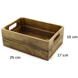 thumbnail of Hostelnovo - Caja de madera natural envejecida de 25 x 17 x 10 cm