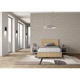 thumbnail of Letto una piazza e mezza senza rete imbottito 120x210 tessuto Aragona 3 giallo Adele