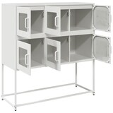thumbnail of vidaXL Sideboard Weiß 100,5x39x107 cm Kaltgewalzter Stahl