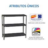 thumbnail of SimonRack Metallregal mit Schrauben 900x800x400 mm, 3 Böden, 100 kg Biegepunkt, Anthrazit - Comfort