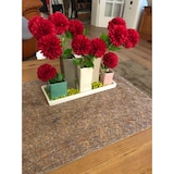 thumbnail of Jinfa Handgefertigte kleine Keramik Deko Blumenvasen Set aus 5 Vasen in bunt auf einem Tablett