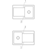 thumbnail of Villeroy&Boch Spülbecken, Küchenspüle Siluet 45 Stone White 800x510mm, Unterschrankbreite 45cm