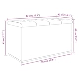 thumbnail of Décoshop26 - Banco de almacenaje blanco 82 x 42 x 45 cm madera de ingeniería blanco DEC024713