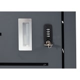 thumbnail of 3er-Mülltonnenverkleidung HWC-H40b, Mülltonnenbox, Pflanzkasten Edelstahl-Metall-Kombi 63kg 110x175x62cm erweiterbar