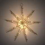 thumbnail of ECD Germany LED Weihnachtsstern 30 cm Gold, 30 warmweiße LEDs, batteriebetrieben, Schneeflockenform aus Metall, mit Timer, Weihnachtsdeko Fensterstern