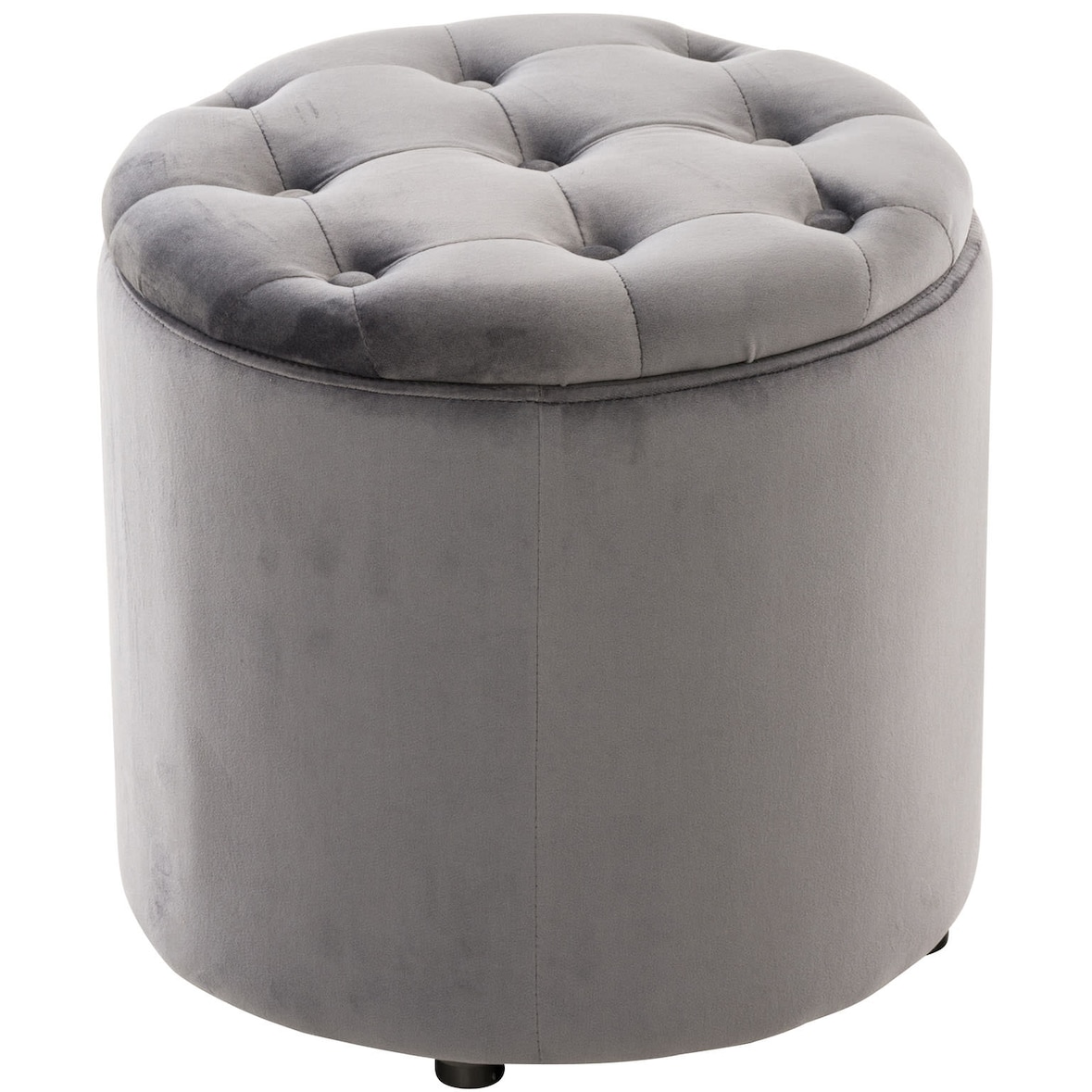 Sitzhocker Pantin Samt grau