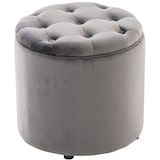 thumbnail of Sitzhocker Pantin Samt grau