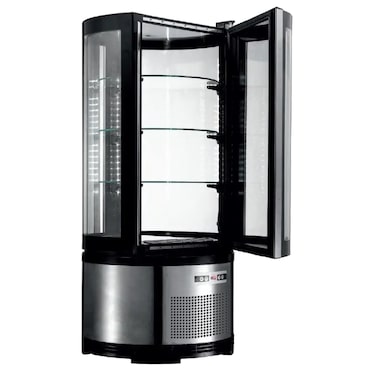 Vitrina vertical refrigerada de bancada circular - 480x480x1030 mm - 220 W 230/1V - 13CVFF1X Eurast