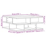 thumbnail of vidaXL Couchtisch Weiß 70x70x29 cm Holzwerkstoff