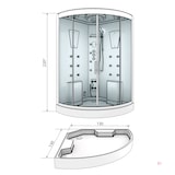 thumbnail of Dusche Duschkabine D26-EH-EA Duschtempel Sauna 130x130 cm OHNE 2K ScheibenVersiegelung