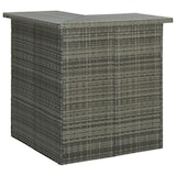 thumbnail of 8-tlg. Gartenbar-Set mit Kissen Poly Rattan Grau
