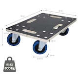 thumbnail of ECD Germany 2er Set Transportroller 35x50 cm bis 800 kg, Siebdruckplatte & PP-Räder, robuster Möbelroller Rollbrett Transporthilfe für Umzug &