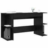 thumbnail of vidaXL Bureau met plank Zwart eiken 140 x 50 x 75 cm Bewerkt hout