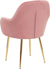 thumbnail of Décoshop26 - Esszimmerstuhl im Retro-Design bezogen mit rosa Samt und mit goldfarbenen Metallbeinen 04_0002225