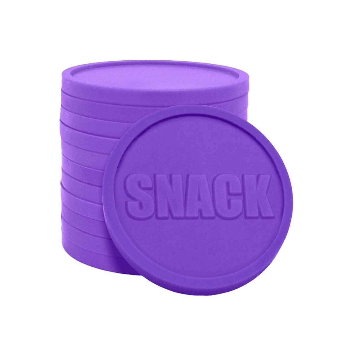 CombiCraft Wertmarken Chip in Lila mit Snack Reliefprägung - 250 Stück