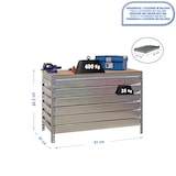 thumbnail of Banque de travail sans vis avec tiroirs SIMONWORK BT5 BOX. Couleur GRIS/BOIS 842x910x610 mm