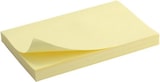 thumbnail of SIGMA Bloc de notes autocollantes, 125 x 75 mm, rectangulaire, jaune pastel, 600 feuilles