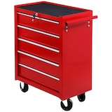 thumbnail of Carro Caja de Herramientas Taller Movil 5 Cajones Chapa de Acero 4 Ruedas Rojo