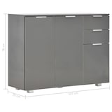 thumbnail of vidaXL Sideboard Hochglanz-Grau 107 x 35 x 76 cm