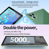 thumbnail of Tablette Tactile 10 Pouces 4G LTE 8GB+256GB Android 12 Octa Core Avec Étui En Cuir Argent YONIS