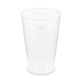 thumbnail of 250x Mehrwegbecher Pfandbecher transparent PP Eichstrich 0,4 l O 8,6 cm