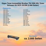 thumbnail of Gigao Toner kompatibel Brother TN-1050 XXL Toner Schwarz für DCP-1612W (2.000 Seiten)