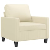 thumbnail of Fauteuil Crème 60 cm Similicuir Modèle Arvelionne