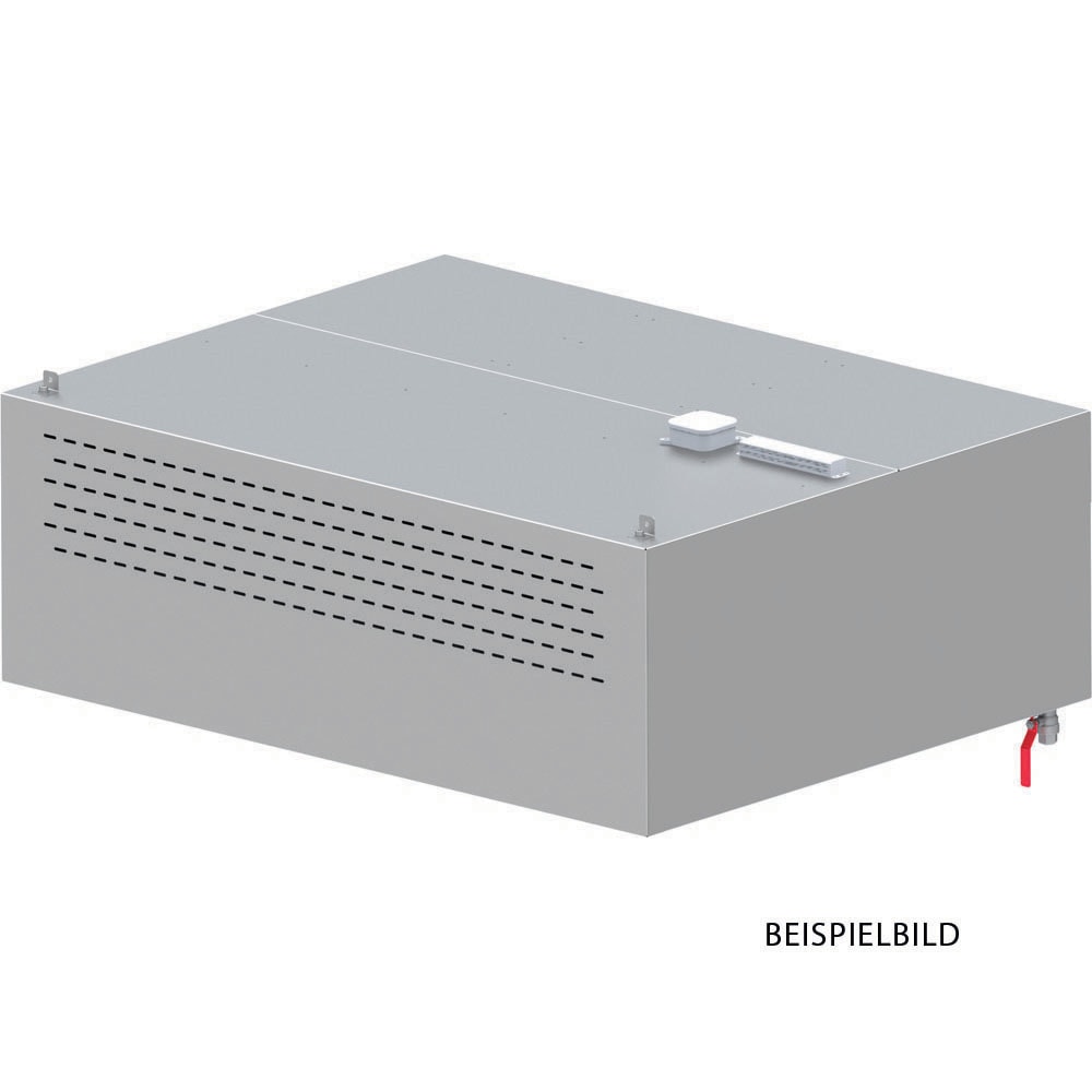 Campana extractora de pared de compensación "Basic Line", forma de caja de 2600 mm x 1300 mm con filtro de protección contra llamas tipo B